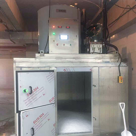 8吨片冰机辉达娱乐用交付江苏如皋某食品厂使用